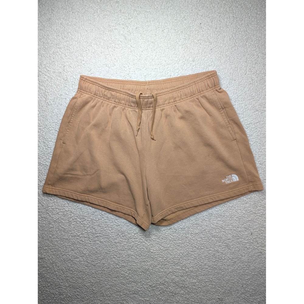 The North Face Womens Shorts Camp Fleece Tan Brown Relaxed Fit XXL